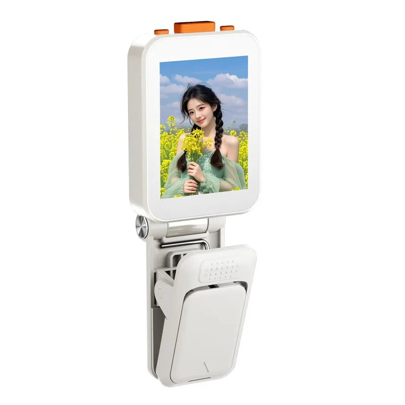 Mini Portable Selfie Phone Screen For iPhone Vlog Selfie Monitor with Sound Projection Bluetooth Remote Photography RK-X40G Vue