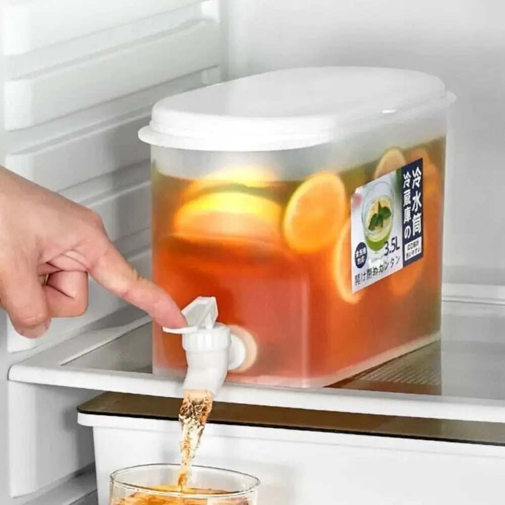 Plastic Cold Water Jug Container Drink Kettle Tap Fruit Teapot
