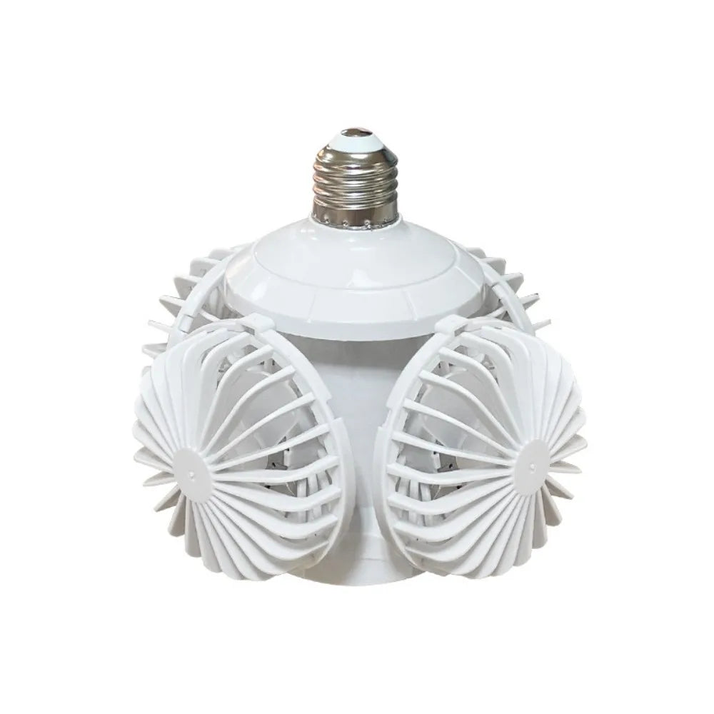 2 in 1 LED Ceiling Fan Light Wind Speed Adjustable with Remote Control Remote Control Aircraft Shaped Fan Light Quiet Vue White