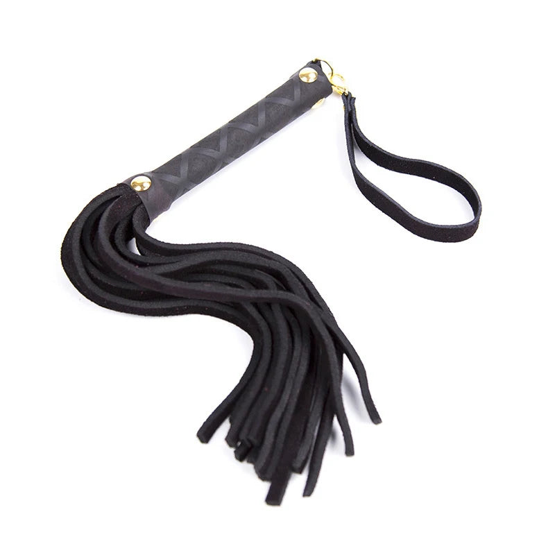 Pu Leather Pimp Whip Racing Riding Crop Party Flogger Hand Cuffs
