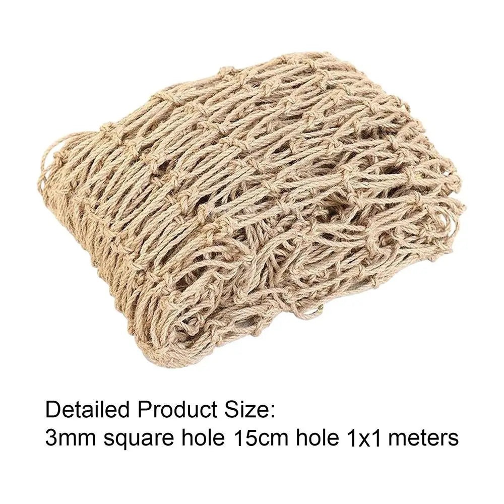 Protect Plants Fruit Climbing Plant Support Net Reusable Hemp Mesh