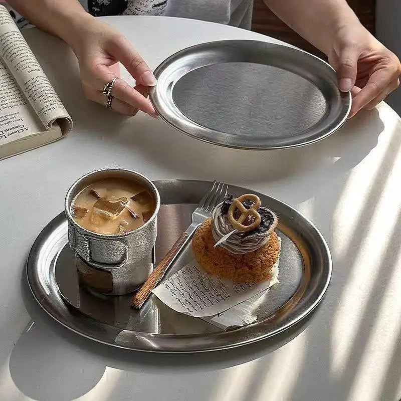 Stainless Steel Oval Fish Plates Household Food Dinner Steamed