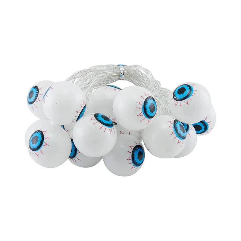 Halloween Eyeball Led String Lights Indoor Atmosphere Christmas Decoration Girl Room Battery Lights Outdoor Waterproof Outdoor Vue