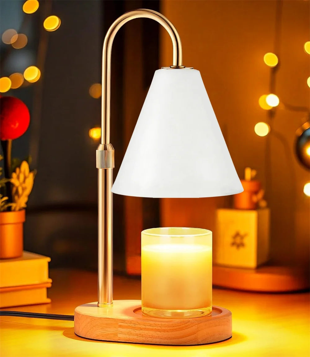 Candle Warmer Lamp with Timer Dimmer, Electric Candle Lamp Warmer, Adjustable Metal Candle Lamp, House Warming Gifts Vue