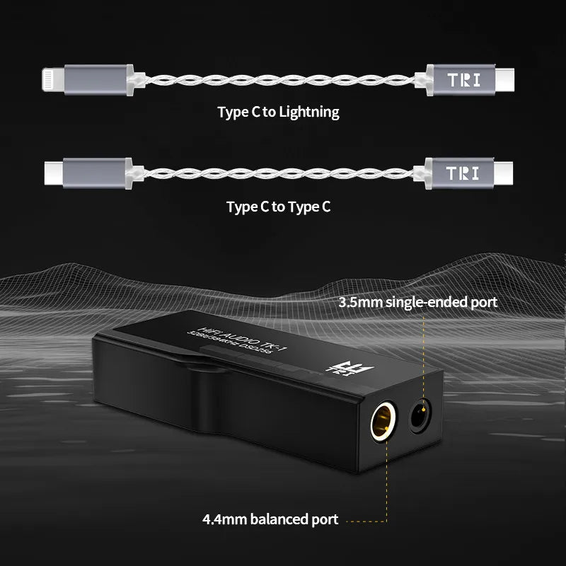 TRI TK1 Third Eye Portable DAC Headphone Amp – Dual CS43131 Portable DAC Amplifier Vue
