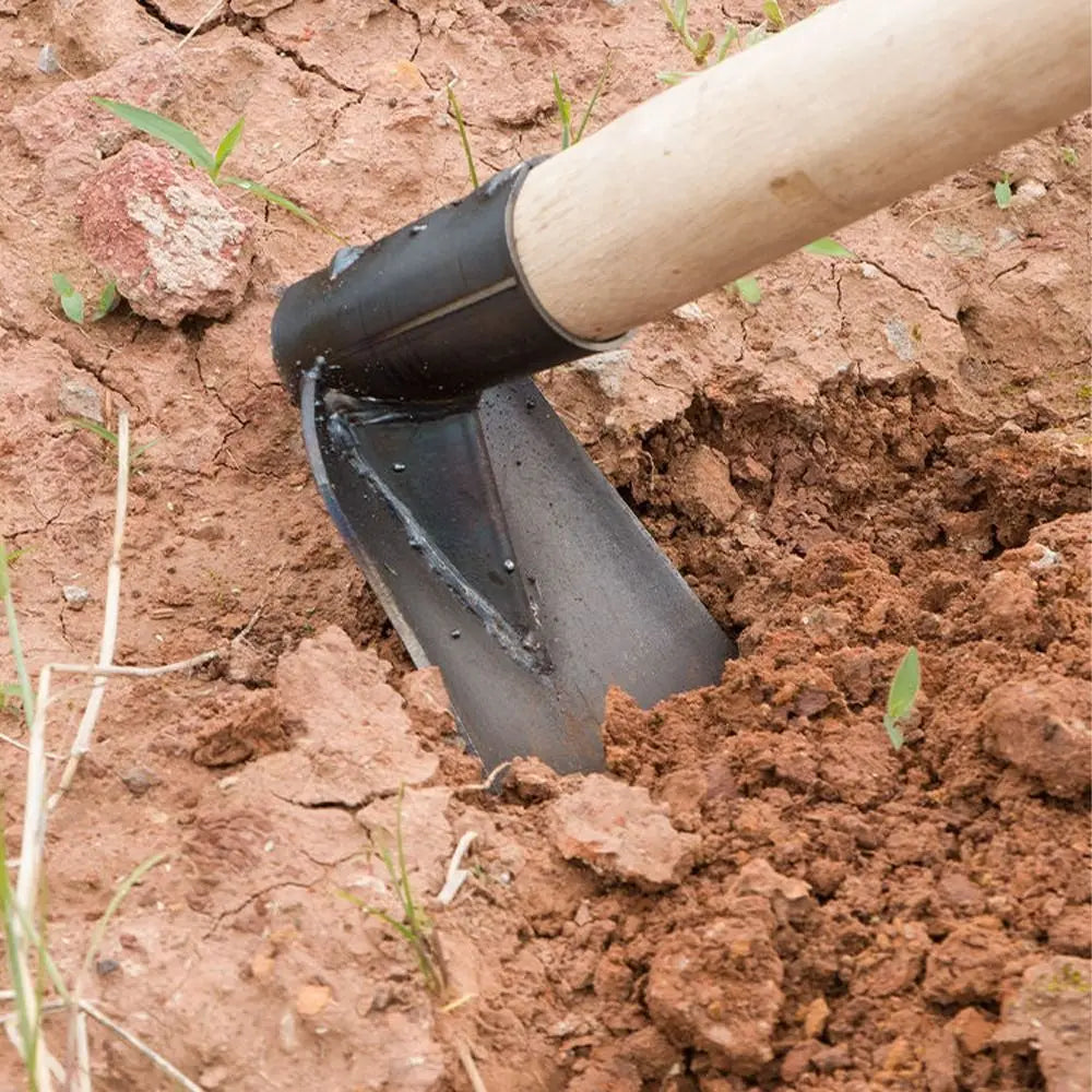 Durable Garden Hoe Household Outdoor Farming Tools Forging Weeding Hoe for Digging Soil Planting Vegetables Flowers Vue