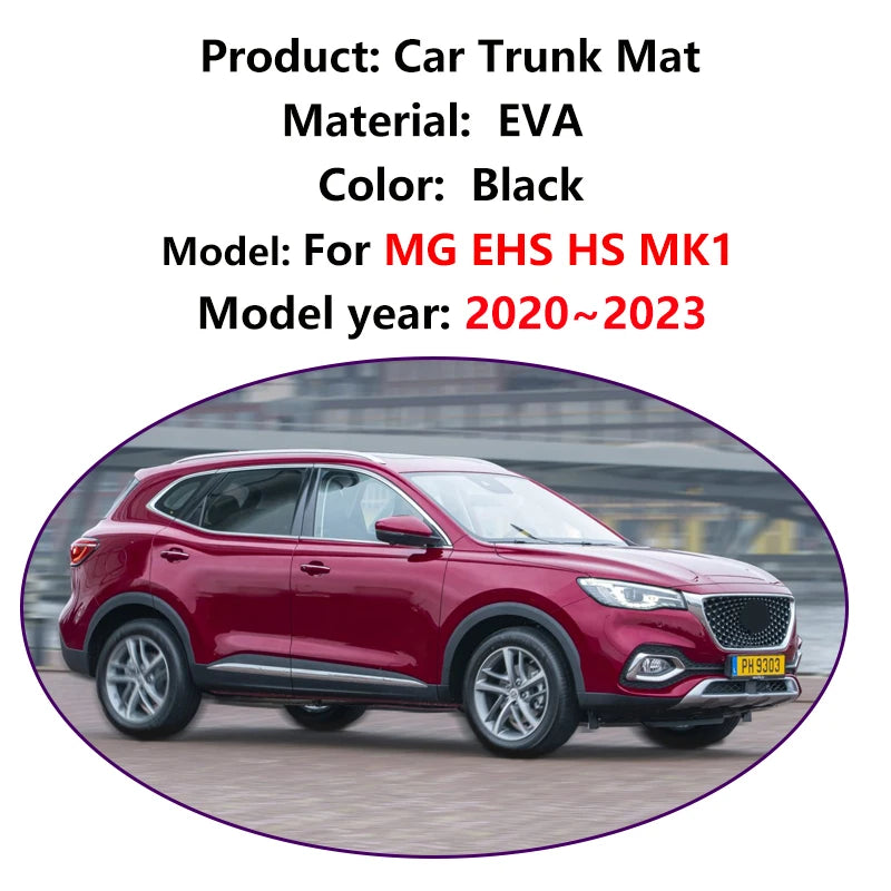 EVA Car Trunk Mat For MG EHS eHS HS Plug-in PHEV MK1 2020 2021 2022 2023 Cargo Trunk Waterproof Carpet Storage Pads Accessories Vue