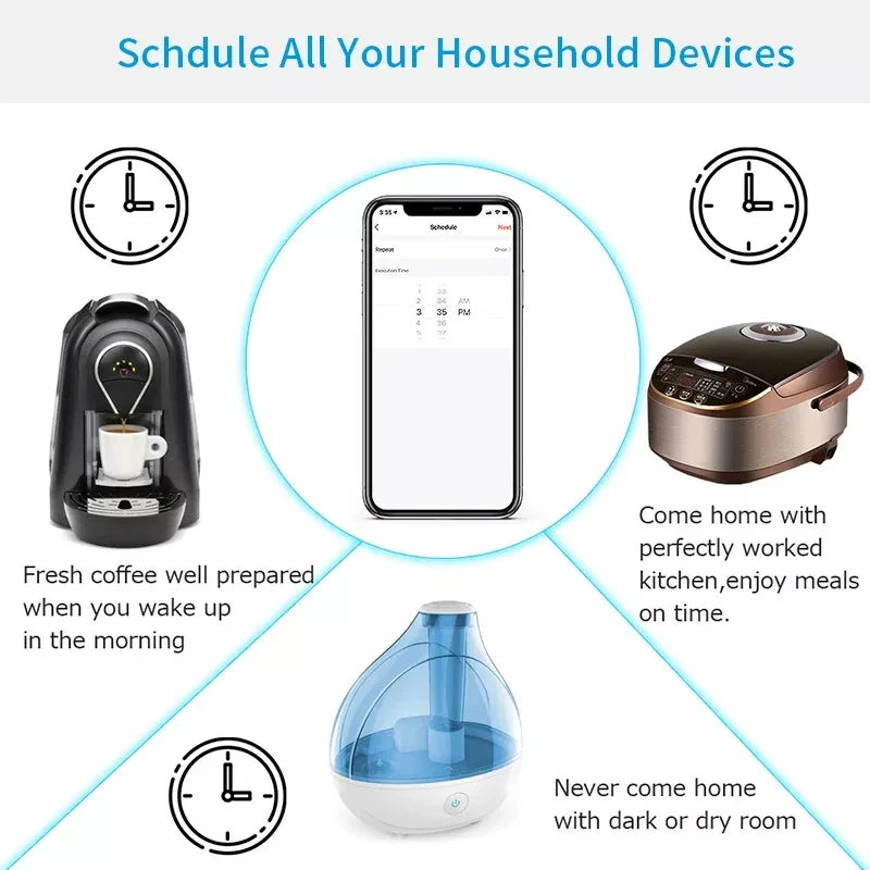 EU 16A/20A WiFi Zigbee3.0 Dual Mode Smart Plug Power Monitor Timing Socket Wireless APP Remote Voice Linkage Works Alexa Google Vue