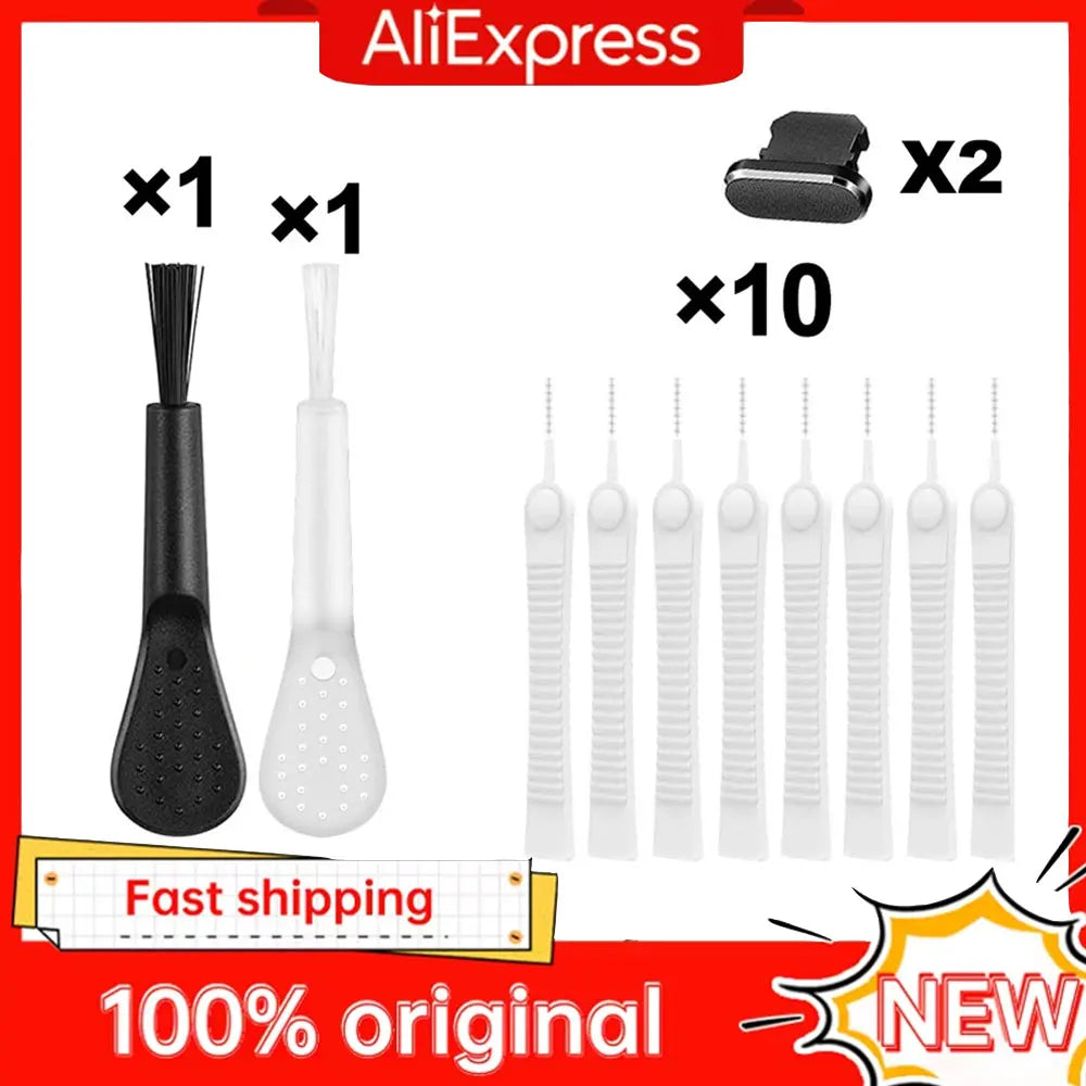 Mobile Phone Charging Port Dust Plug Removal Cleaner Kit for iPhone 15 14 13 Pro Max Computer Keyboard Dustproof Cleaning Brush Vue