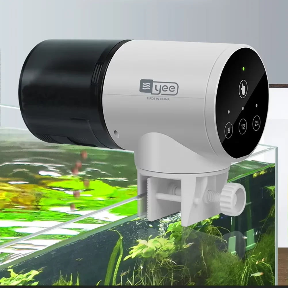 Intelligent Timing Feeder Automatic Aquarium Feeder Fish Tank Gold Fish Feeder Turtle Smart LCD Display Dispenser Vue