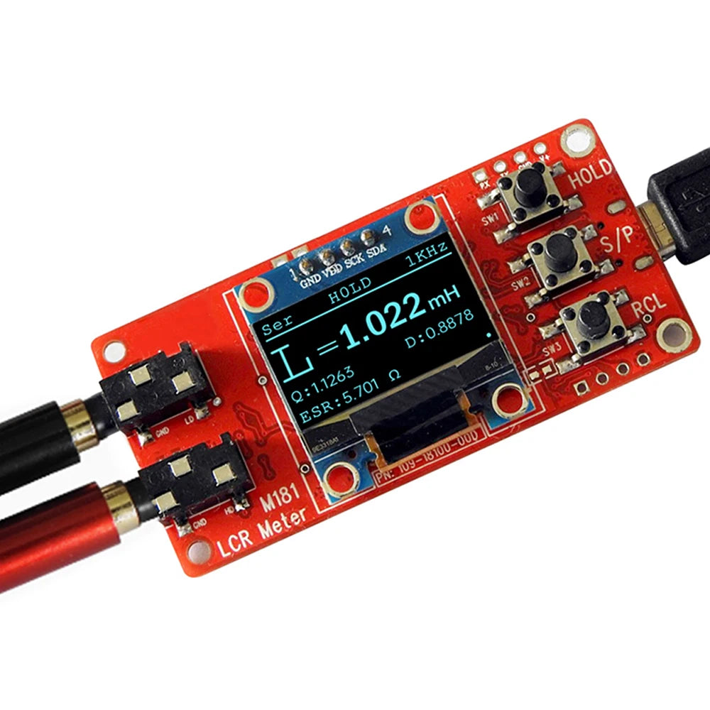 M181 LCR Bridge Tester Module High Precision Inductance Capacitance Meter USB Power Supply DC5V Capacitance Meter Welded DIY Kit Vue
