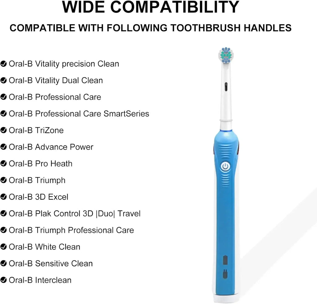 Replacement Heads For Oral B Braun Electric Toothbrush 16pcs/Pack Replacement Brush Heads For 1000/2000/3000/5000 Adults Kids Vue