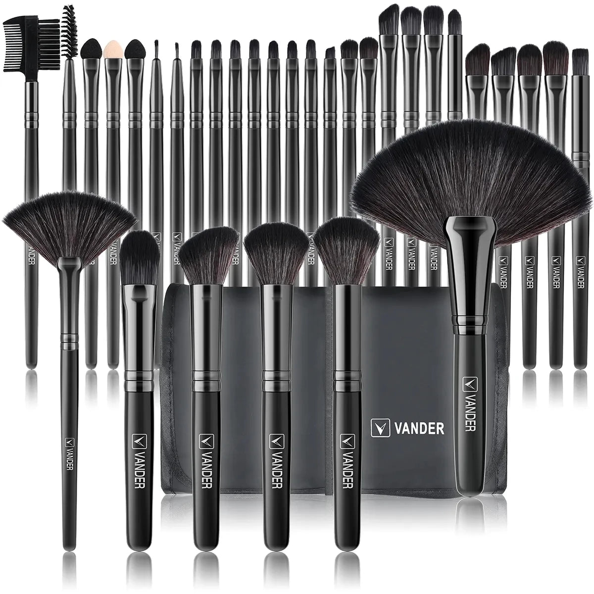 New Makeup Brushes Set Foundation Powder Contour Blush Concealer Eyeshadow Blending Highlight Eyeliner Brushes Fast Shipping Vue