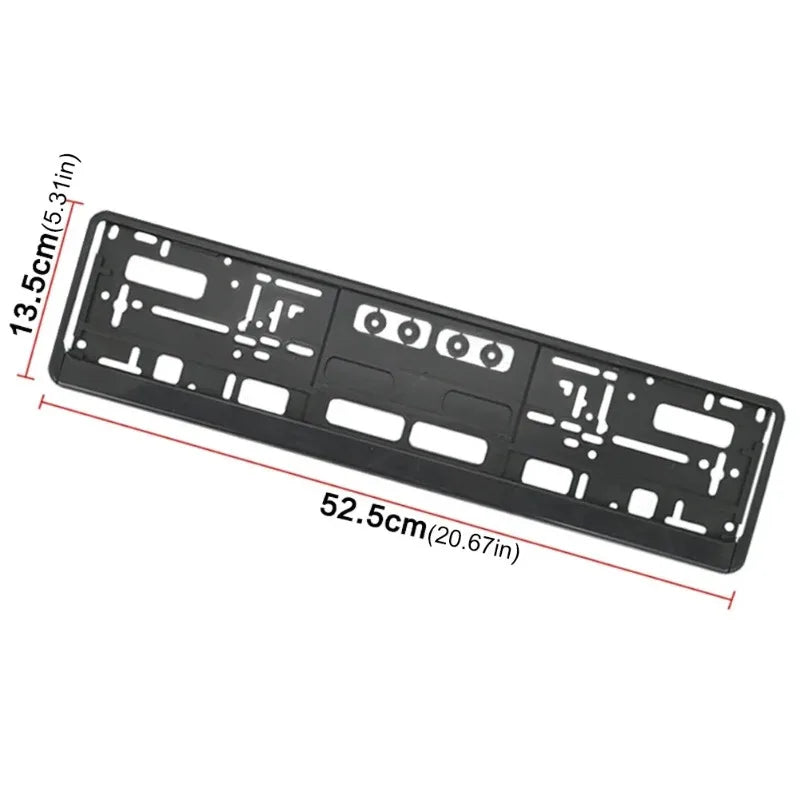 2pcs License, EU License Plate Holder Bracket Frame Auto Accessory Waterproof Anti-corrosion Holder with Mounting License Plate Vue