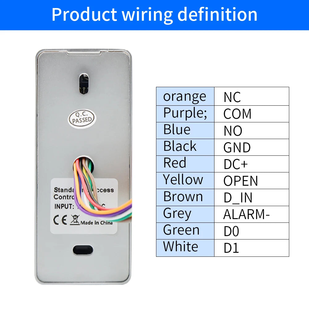 Smart life 2.4G WIFI IP67 Waterproof WG input/output Anti-Vandal Temporary 10000 User Remote Unlock 125Khz/13.56MHZ RFID Card Vue