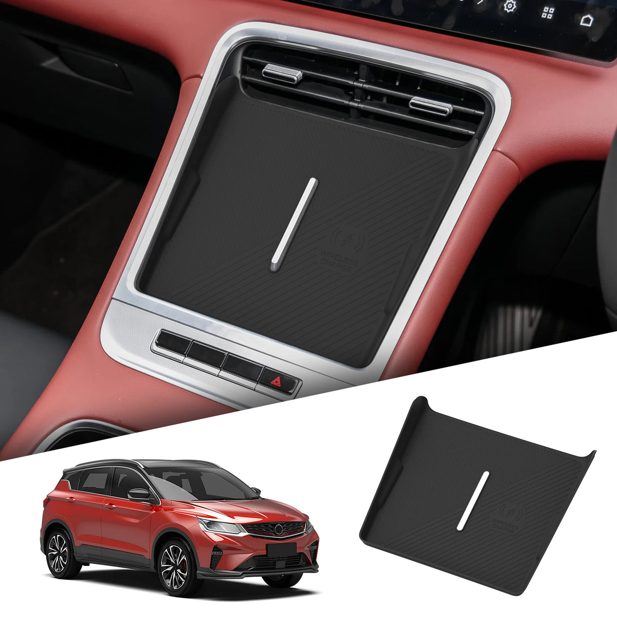 Smabee Right Drive for Geely Proton X50 2025 2026 Car Anti-Dirt Pad Wireless Charging Mobile Anti-Slip Mat Car Accessiories Vue Anti slip PAD