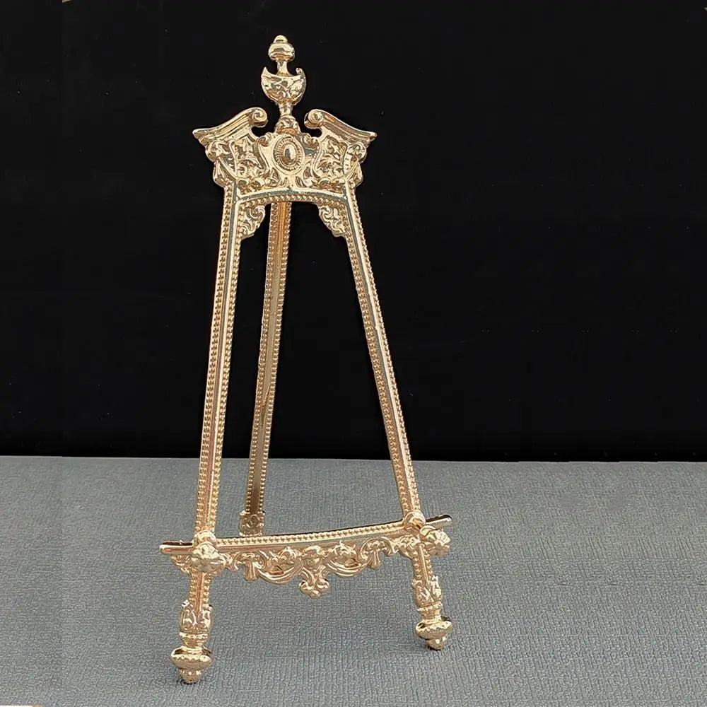 Retro Style Creative Frame Bracket Elegant Gold Art Photo Frame Holder Durable Metal Frame Plate Holder Cabinet Display Vue