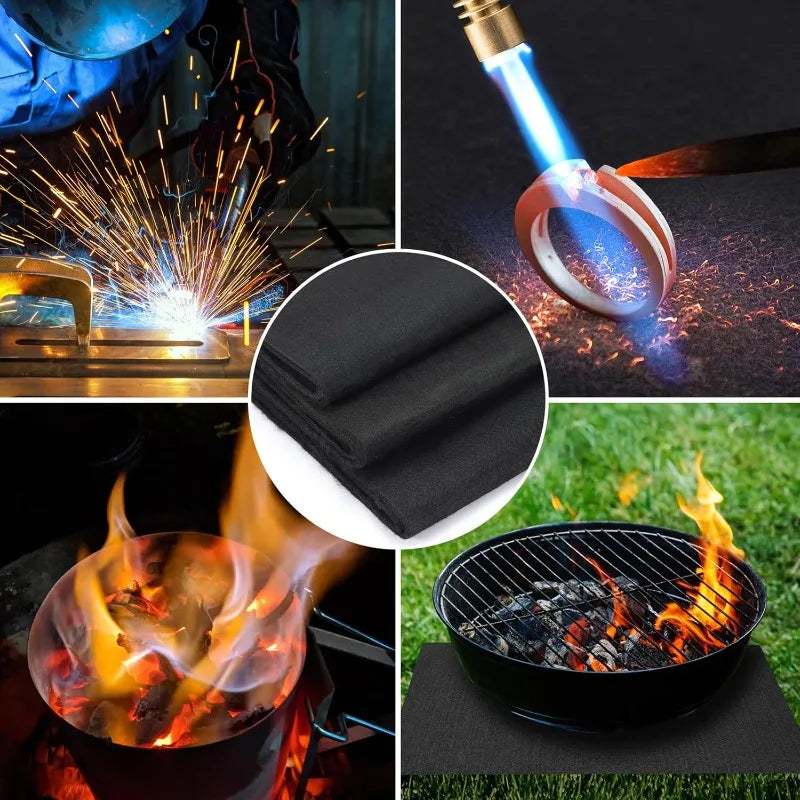2mm/5mm Heat Insulation Flame Retardant Felt Non-woven Welding Blanket Fireproof Carbon Fiber Wire Fireproof Cotton Vue