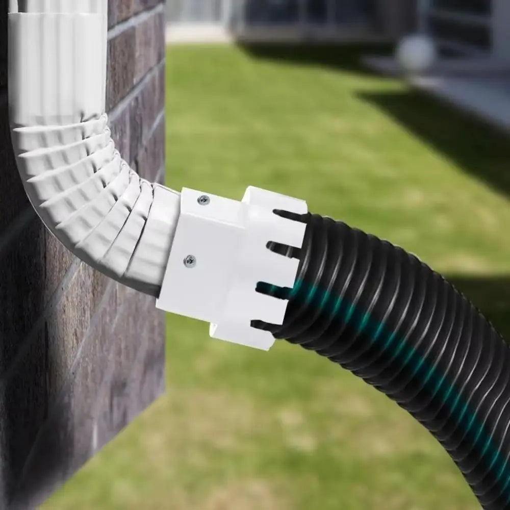 Round To Square Rain Gutter Downspout Adapter Easy Installment Plastic Material Gutter Drain Adapter Corrugated Compatible Vue