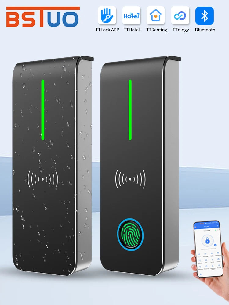 TTLock NFC IP67 Access Control 13.56MHZ Card APP Bluetooth Remote Door Opening Normally Open Mode with Record Query Function Vue