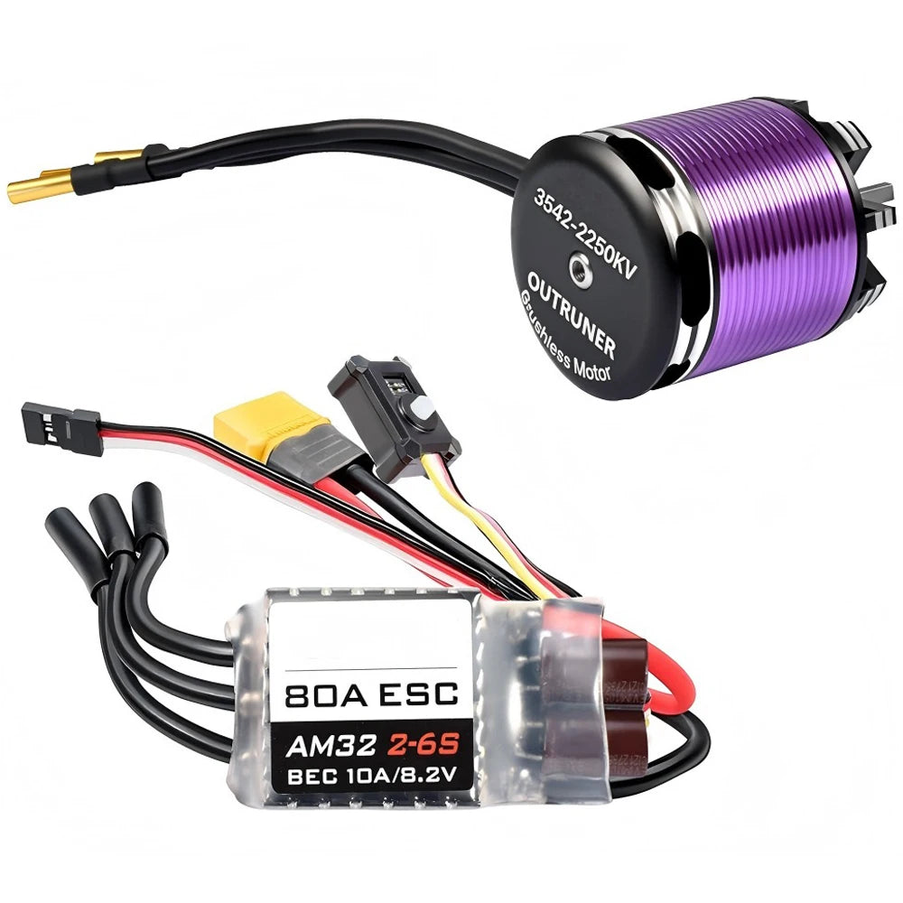 3542 Outrunner Brushless Motor 1630KV/2250KV for 1/10 1/12 RC Crawler Car 3-4S Lipo 1100W/1300W RC Climbing Vehicle Upgrade Part Vue 2250KV Other