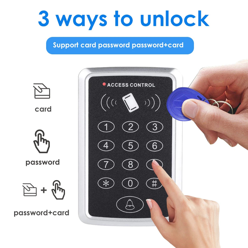 Classic Electronic RFID Access Control System Device Security Protection Sets 125k Proximity Card Entry Door Locks Kits Quality Vue