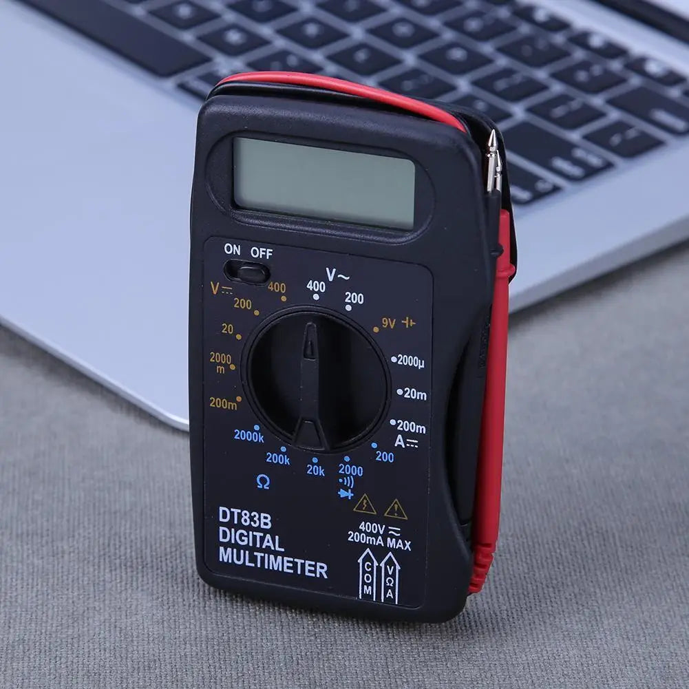 DT83B Digital Multimeter Mini Pocket Ammeter Handheld Voltmeter Ohm Voltage Current Meter 1999 Counts Battery Capacity Tester Vue