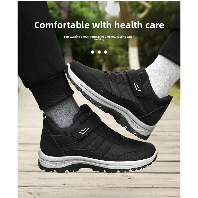Men's Velcro Walking Shoes – Breathable Casual Comfort Sneakers Casual Walking Shoes Vue