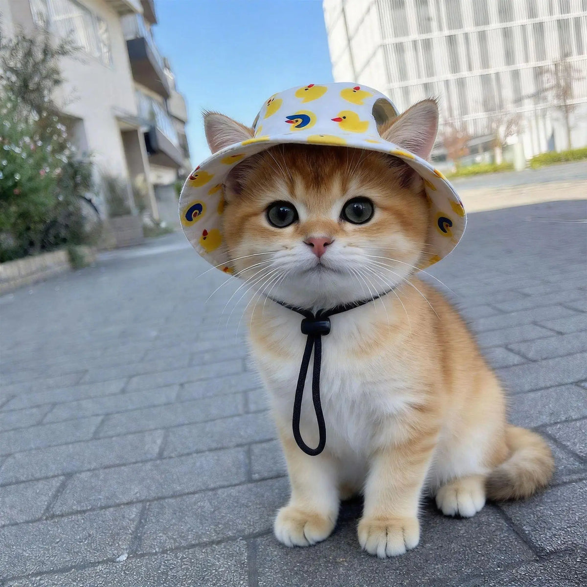 Dog Sun Hat Adjustable Duck Ear Holes Cat Bucket Visor for Small Medium Large Puppy Kitten Beach Summer Outdoor Walking Hiking Vue