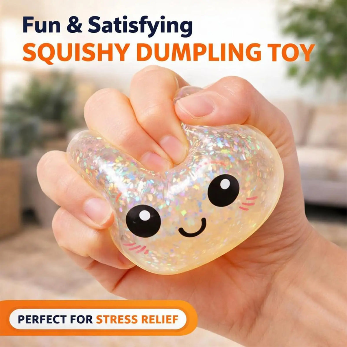 Cute Colorful Dumpling Squeeze Toy Cartoon Squeeze Dough for Kids Adult Party Favors Easter Basket Stuffers Classroom Home Vue