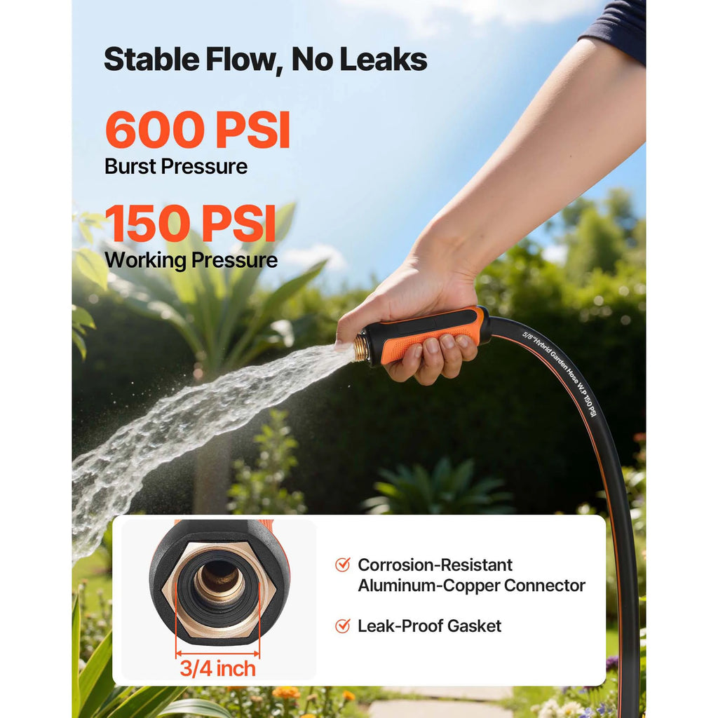 SucceBuy Heavy Duty Rubber Garden Hose – Flexible & Kink-Free Rubber Garden Hose Vue