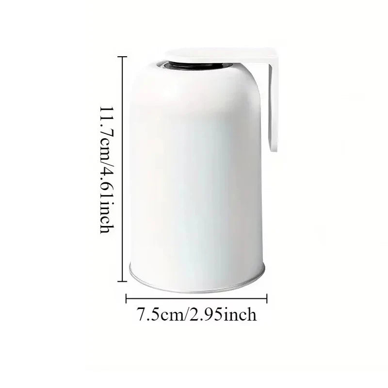 Magnetic Mouthwash Cup 304 Stainless Steel Tooth Brushing Cups Wall Mounted No Punching Household Water Cup Large Capacity양치컵 Vue white