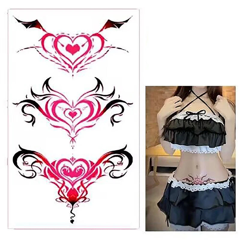 Waterproof Temporary Tattoo Stick Wing Design Flash Tattoo for Arm Leg Back Body Art for Men Women Vue