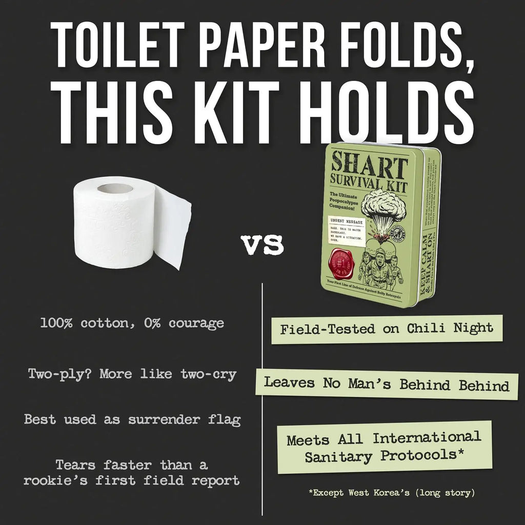 Fart Survival Set - Funny Prank Kit with Wet Wipes & Tissues, Novelty Gag Gift for Men, Family, Friends, Teenagers, April Fools Vue