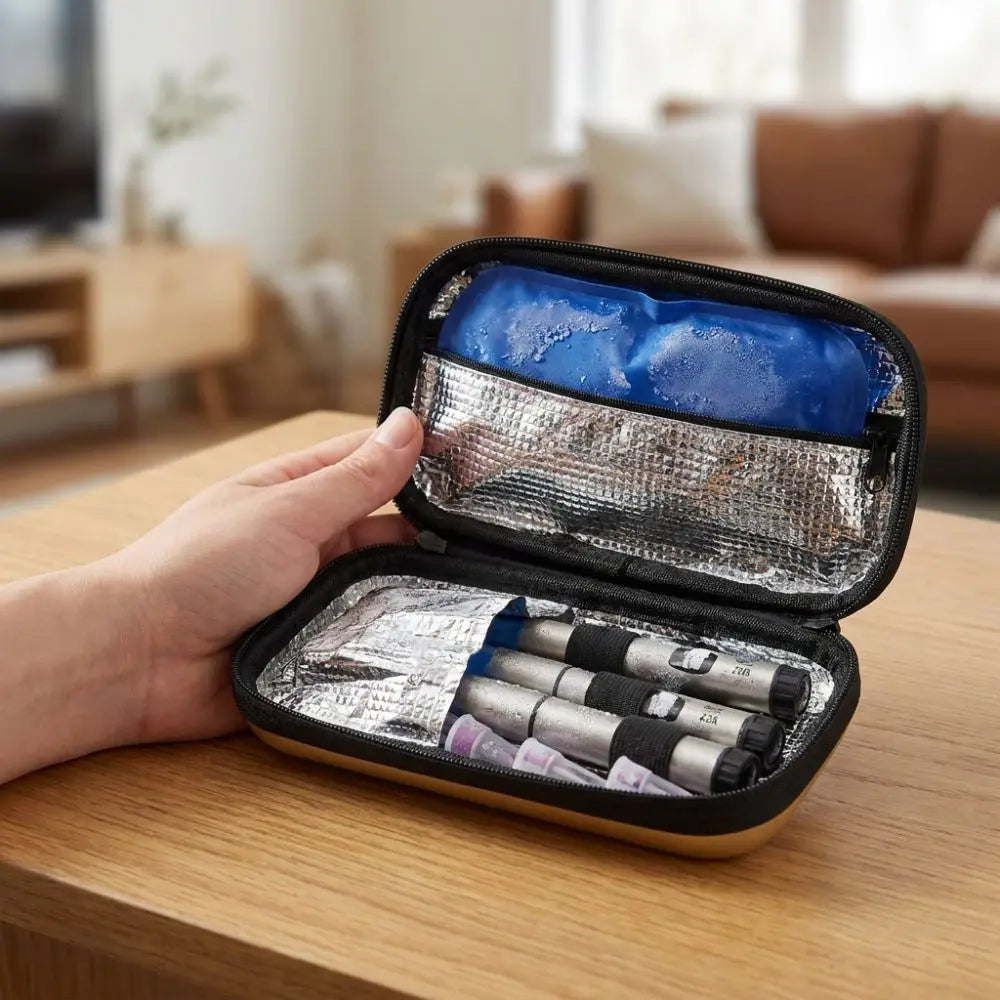 Waterproof Insulin Cooling Box Shockproof Dust-proof Insulin Cooler Travel Case Refrigerated Wear-resistant Pill Cooler Bag Vue