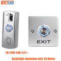 Z53LS Waterproof Door Exit Button Release Push Switch For Backlight Aluminium Alloy Access Control kits Electric Lock Opener Vue Default Title