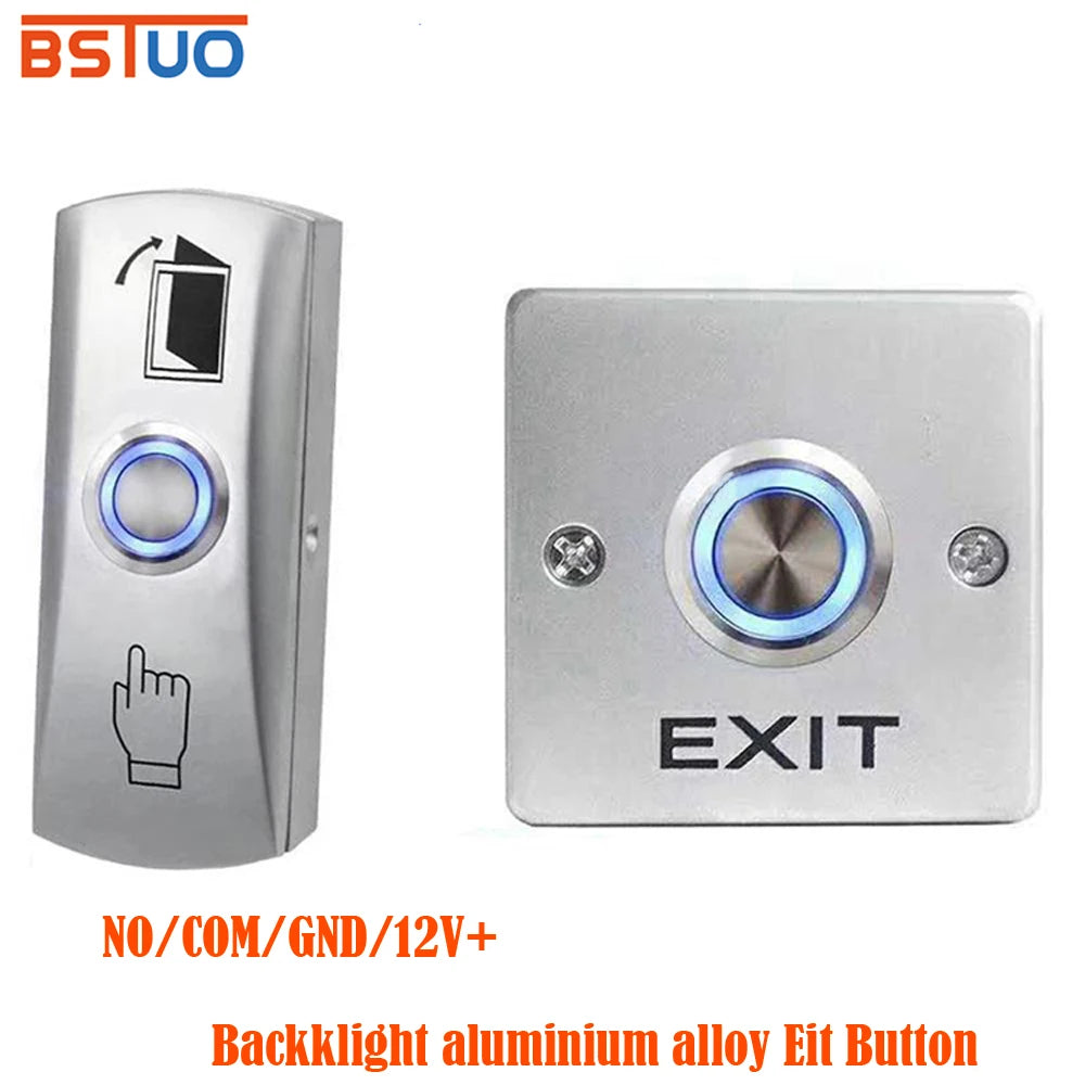Z53LS Waterproof Door Exit Button Release Push Switch For Backlight Aluminium Alloy Access Control kits Electric Lock Opener Vue Default Title