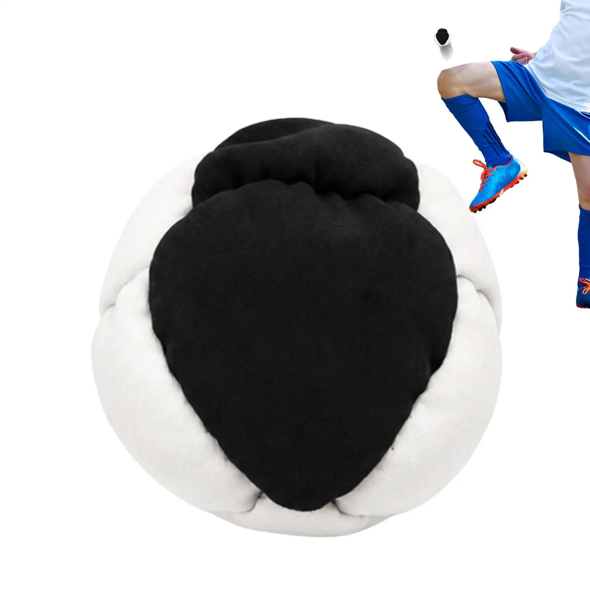 Footbag Juggling Balls Soft Plush H acky Sack Toy W/Bean Filling, Outdoor Coordination Training Kick Game Footbag Ball Vue