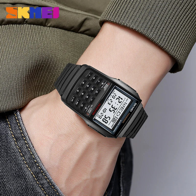 SKMEI 2255 Men's Digital Sports Watch – Dual Time & Calculator Digital Sports Watch Vue