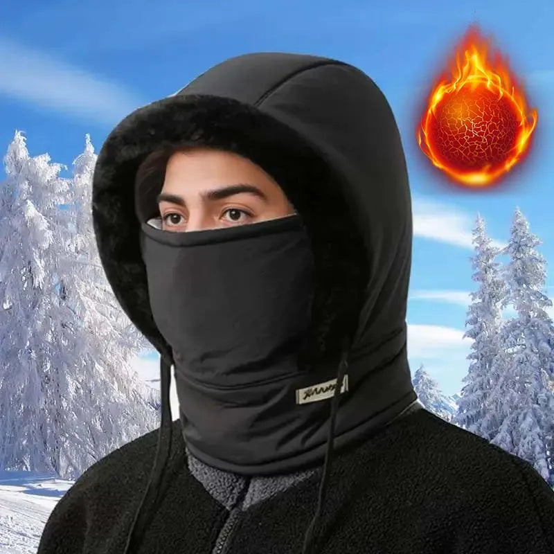 Autumn Winter Unisex Ski Hat Trapper Hat with Ear Flaps Thickened Warm Fleece Lined Cap for Outdoor Cycling Hiking Vue