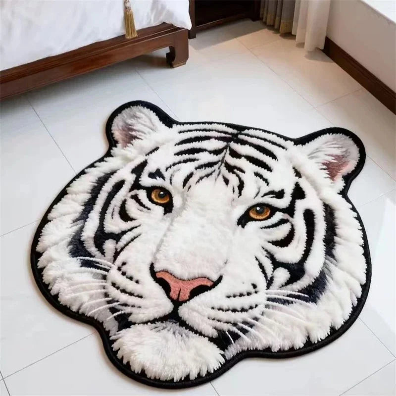 Tiger Faux Cashmere Rug Soft Plush Non Slip Absorbent Stainproof Easy Care For Bedroom Bath Entry Home For Kids Women Cozy Gift Vue
