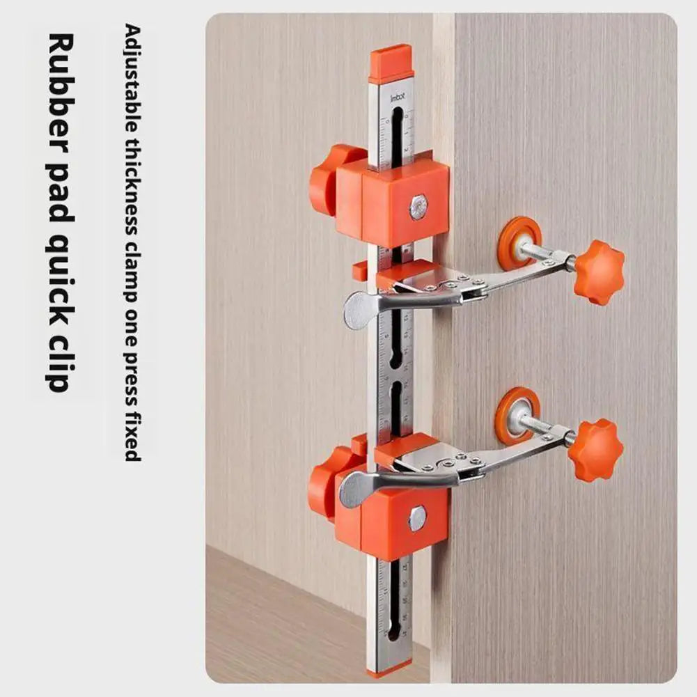 Drawer Slide Installation Jig Kit, Drawer Slide Tool, Precision Cabinet Hardware Jig, Shelf Pin Jig Hinge Jig for Cabinets E0Z9 Vue