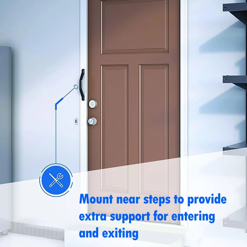 KAK RV Grab Assist Handle Nylon Plastic Bathroom Safety Grab Bars 100KG Anti-Slip Weather Resistant Entry Step Support Hardware Vue