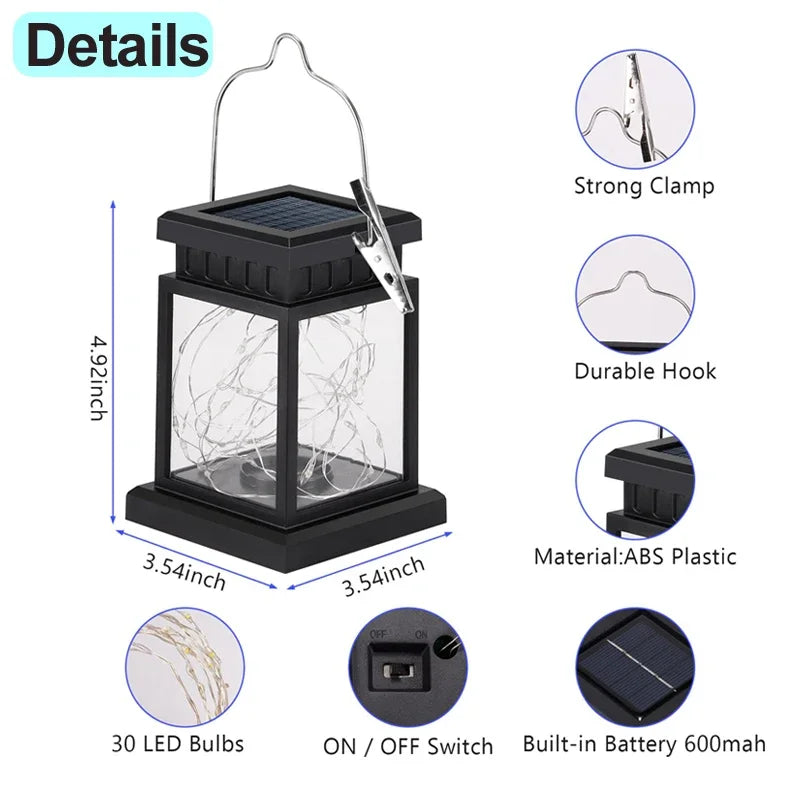 Solar LED Lights Outdoor Focus Floor Lanterns Panel Candle Terraza Indoor Hanging Balcony Birds Decoration Lighting for Garden Vue