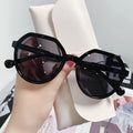 Korean Style Sunshade Glasses Vintage Geometry Shape Frame For Men Women Sunglasses Fashion Frame Glasses UV Protection Vue Black