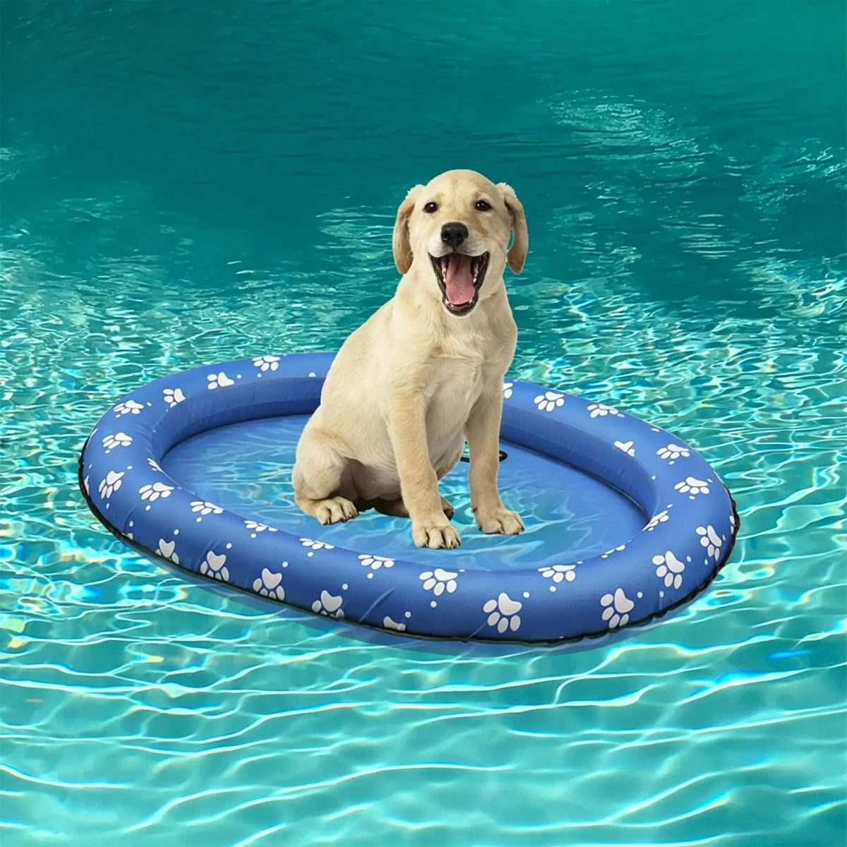 90x65x12cm Dog Pool Float Waterproof Inflatable Foldable Raft Summer Lake Dogs Pool Floatie for Small Medium Large Puppy Kitten Vue