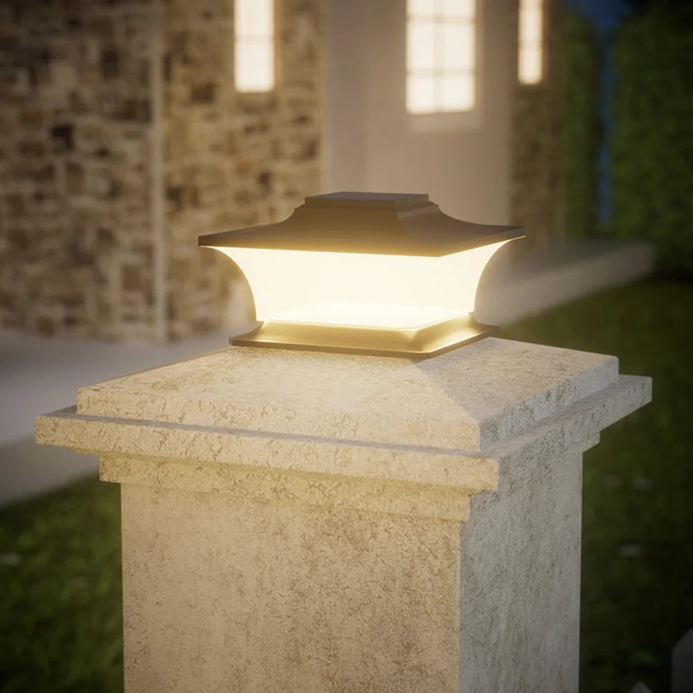 Solar Post Cap Light – Waterproof Outdoor LED Garden Lamp Solar Post Cap Light Vue