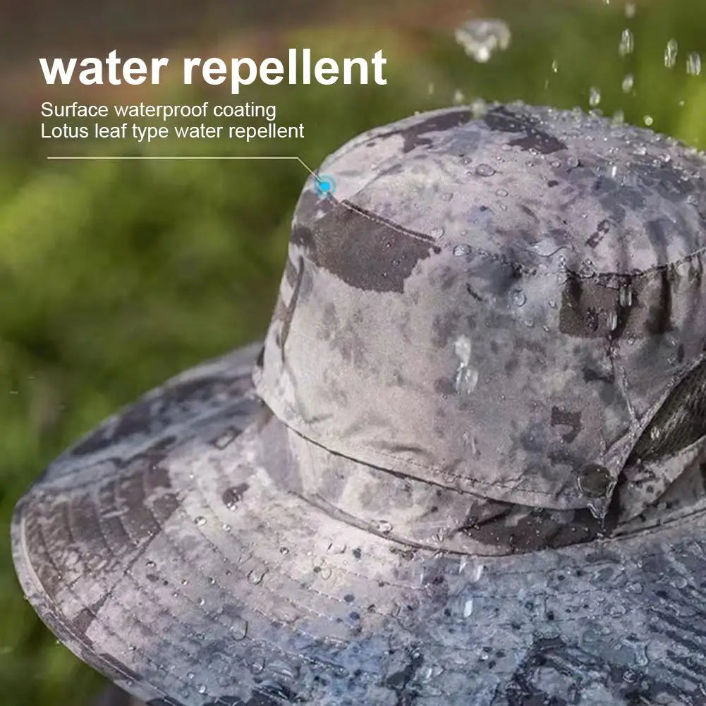 Cooling Breathable Waterproof Big Hat Wide Brim Sunshade Hat Block Ultraviolet Rays Fan Outdoor Fishing Solar Charging Fan Hat Vue