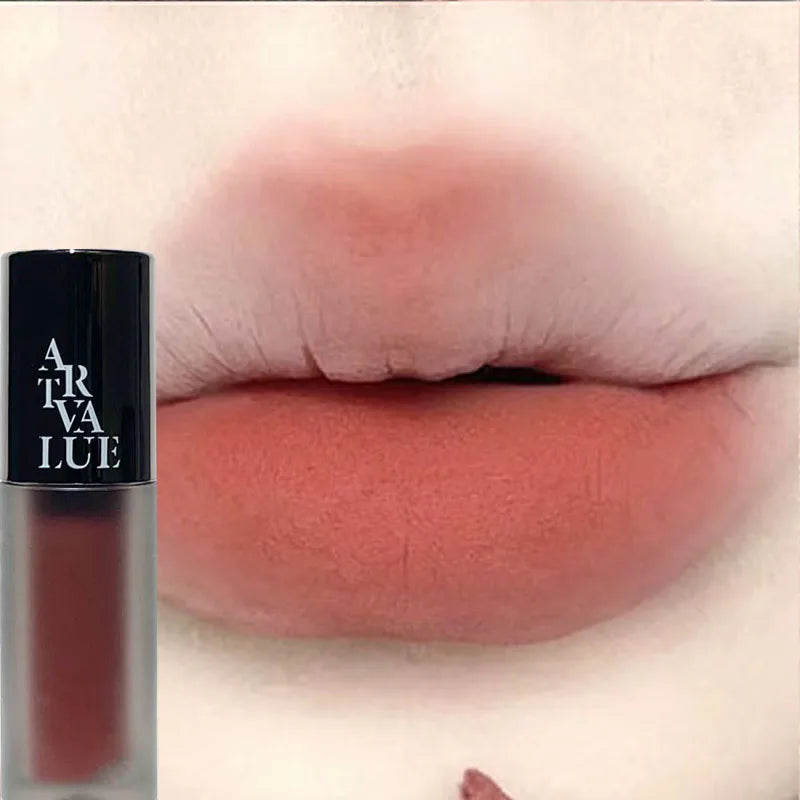 6 Color Silky Velvet Matte Lip Gloss Lipstick Long Lasting Waterproof and Non Stick Cup Natural Powder Brown Lipstick Lip Makeup Vue
