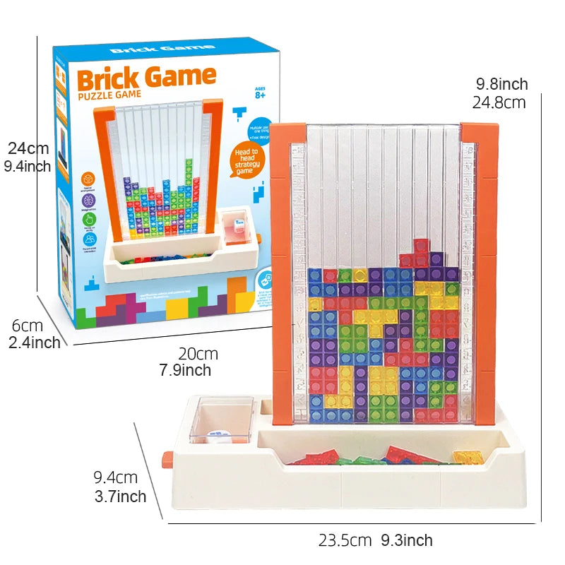 3D Blocks Puzzle Toys, DIY Intelligent Colorful Plastic Blocks Game Transparent Brain Teaser Toy for 8+ Boys and Girls Vue